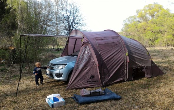 Палатка 4-местная Nordway Camper 4 Серый цвет - купить за 5 руб