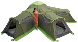 Купить летнюю кемпинговую палатку ЛОТОС 5 Саммер с тремя спальными модулями