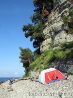 Палатка, пляж Паук